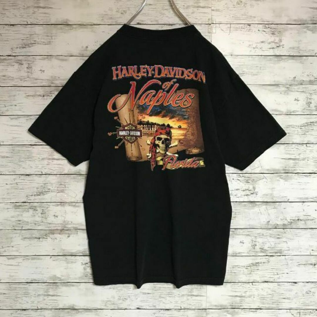 Harley Davidson(ハーレーダビッドソン)の【メキシコ製】ハーレーダビッドソン　ビッグプリントTシャツ　人気黒　Ｈ470 メンズのトップス(Tシャツ/カットソー(半袖/袖なし))の商品写真