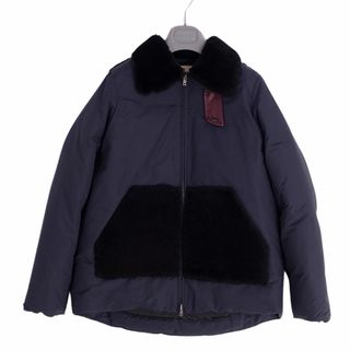 マルニ(Marni)の極美品 マルニ MARNI ジャケット ダウンジャケット ラムファー コットン ナイロン アウター レディース 36(S相当) ネイビー/ブラック(その他)