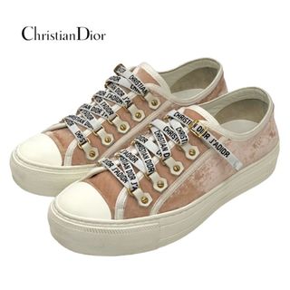 クリスチャンディオール(Christian Dior)のクリスチャンディオール CHRISTIAN DIOR WALK'N'DIOR スニーカー 靴 シューズ ベロア ピンク ホワイト J'ADIOR(スニーカー)