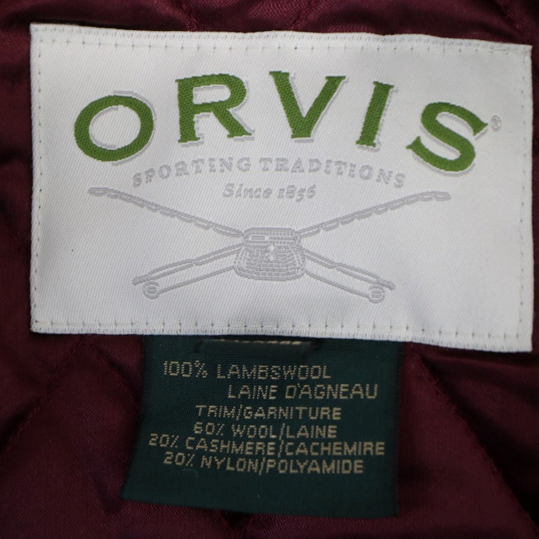 2000年代 ORVIS オービス ステンカラーコート 防寒  大きいサイズ ツイード カーキ (メンズ XXL)   O6232