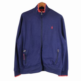 ポロラルフローレン(POLO RALPH LAUREN)のPolo by Ralph Lauren ポロバイラルフローレン ジャージ トラックジャケット 刺繍 ネイビー (メンズ XL) 中古 古着 O6297(ジャージ)