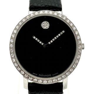 MOVADO - MOVADO 31 40 872 K18WG ダイヤ ミュージアム 金無垢時計