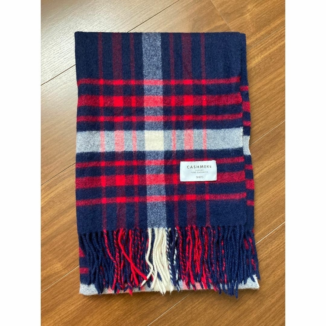 SHIPS for women チェックカシミヤストール-