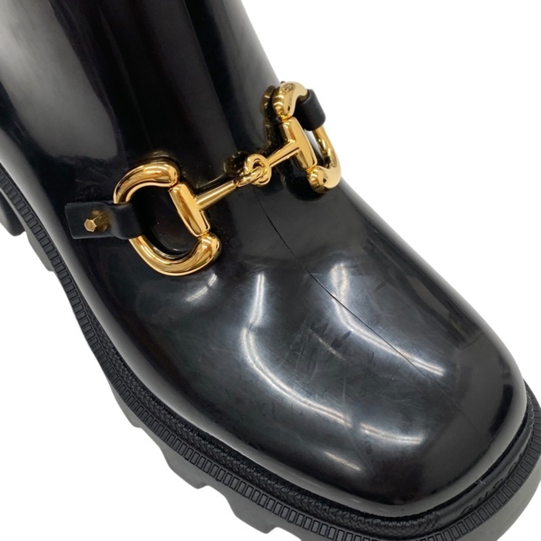 Gucci(グッチ)のグッチ GUCCI ブーツ ロングブーツ 靴 シューズ ラバー ブラック 黒 ゴールド 未使用 レインブーツ ホースビット レディースの靴/シューズ(ブーツ)の商品写真