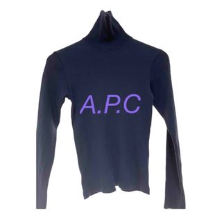 アーペーセー(A.P.C)のリブニット　タートル　紺色　A.P.C フランス製　(ニット/セーター)