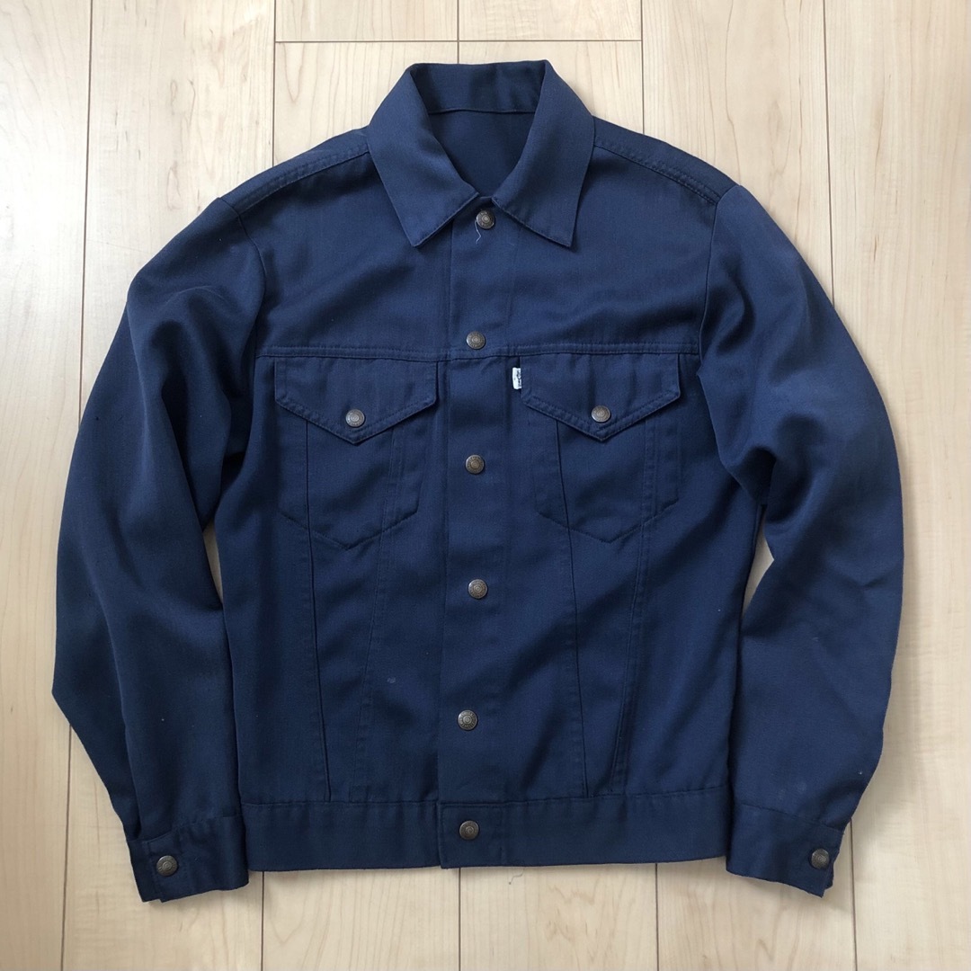 Levi's - リーバイス 80s 白タブ トラッカージャケット ネイビー Levi's - リーバイス 80s 白タブ トラッカージャケット ネイビー