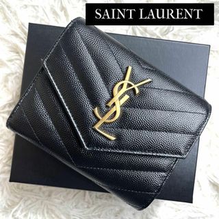 サンローラン(Saint Laurent)の⋟美品⋞ 付属品完備 / サンローラン トリフォールドウォレット 403943(財布)