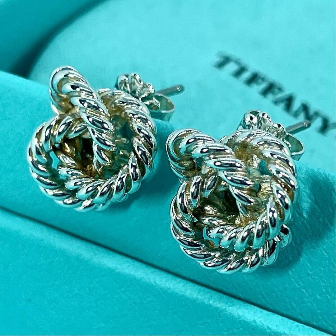 【美品】Tiffany ティファニー  ツイストノット イヤリング シルバー