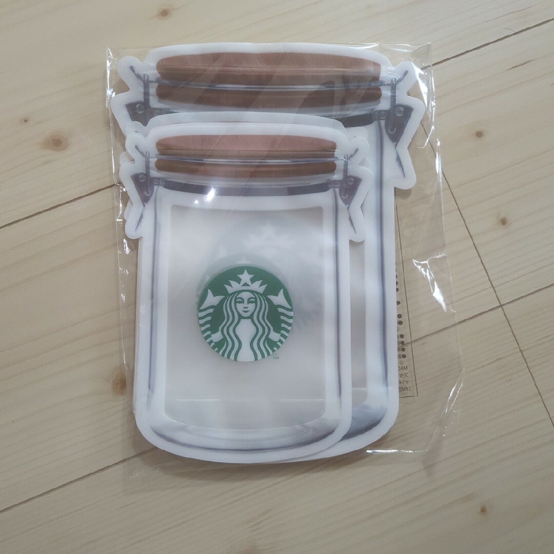 Starbucks Coffee(スターバックスコーヒー)のスターバックス　ジッパーバッグ 6枚セット インテリア/住まい/日用品の日用品/生活雑貨/旅行(日用品/生活雑貨)の商品写真