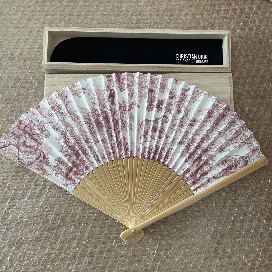 ディオール展 現代美術館 扇子 ピンク 新品 トワルドゥジュイ-