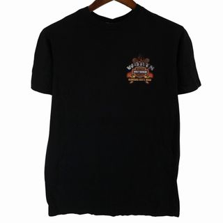 ハーレーダビッドソン(Harley Davidson)のHARLEY DAVIDSON ハーレーダビッドソン ロゴ半袖Ｔシャツ モーターサイクル バイカー 丸首 ブラック (メンズ M) 中古 古着 O6334(Tシャツ/カットソー(半袖/袖なし))