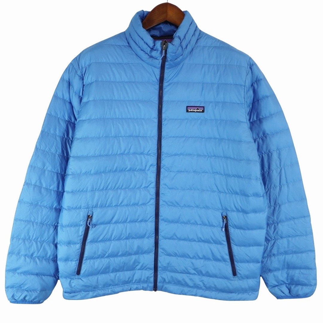 patagonia パタゴニア ダウンジャケット アウトドア キャンプ アウター 防寒 ブルー (メンズ XL)   O6360