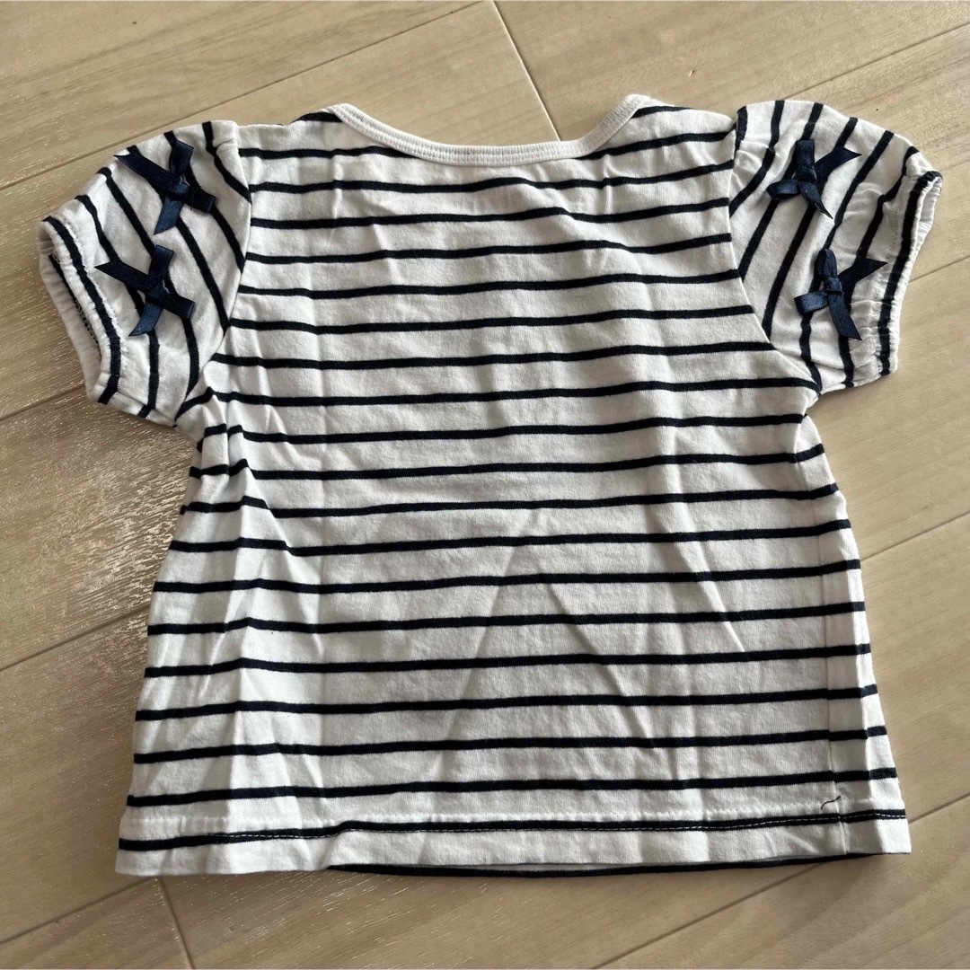 Tシャツ トップス ボーダー 女の子  キッズ/ベビー/マタニティのベビー服(~85cm)(Ｔシャツ)の商品写真