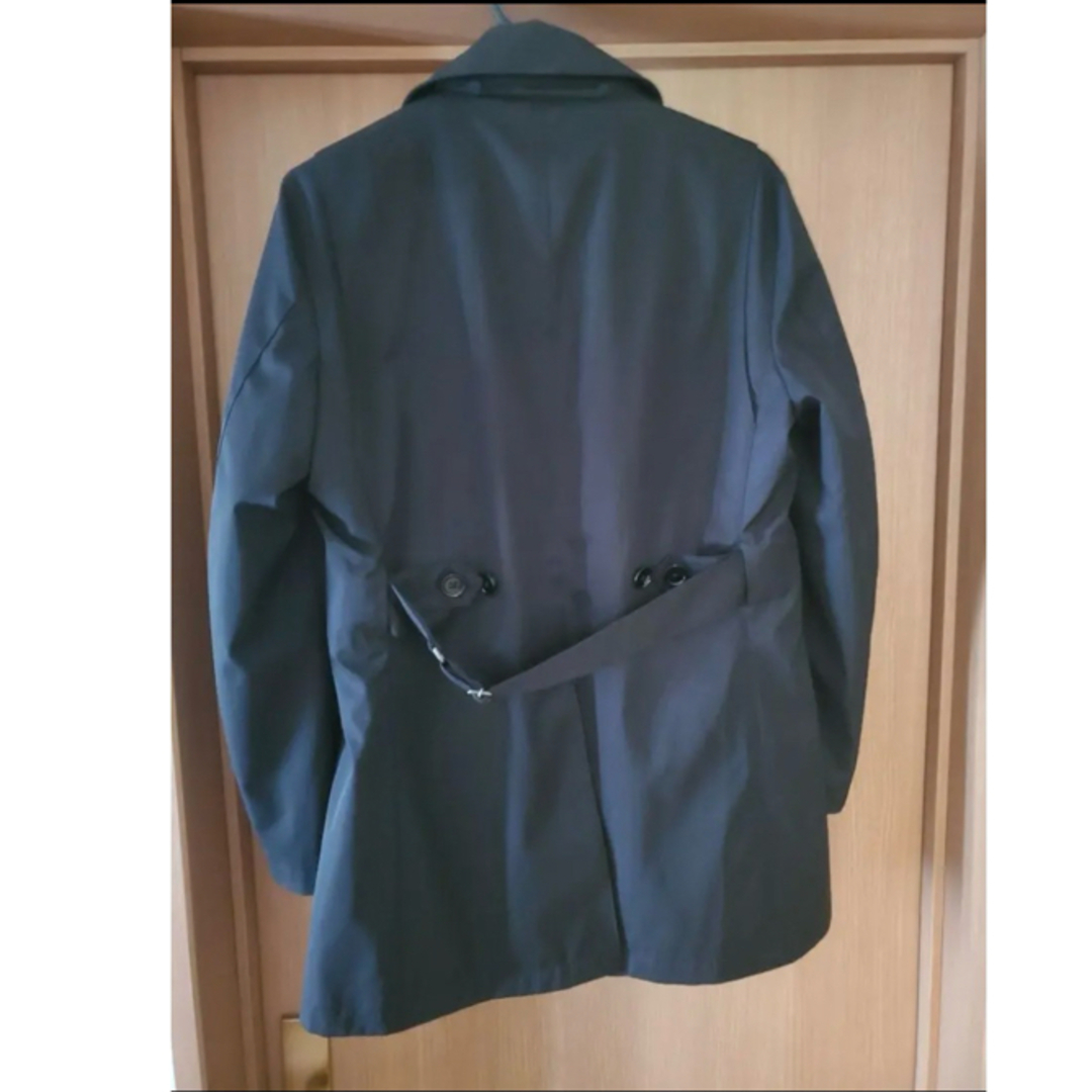 Mr.Junko(ミスタージュンコ)の黒ハーフコート　Mr.Junko Sサイズ メンズのジャケット/アウター(ステンカラーコート)の商品写真