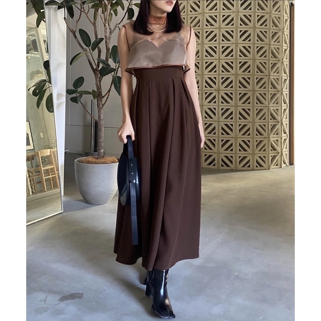 Ameri / 新品 LAYERED CAMI FLARE DRESS