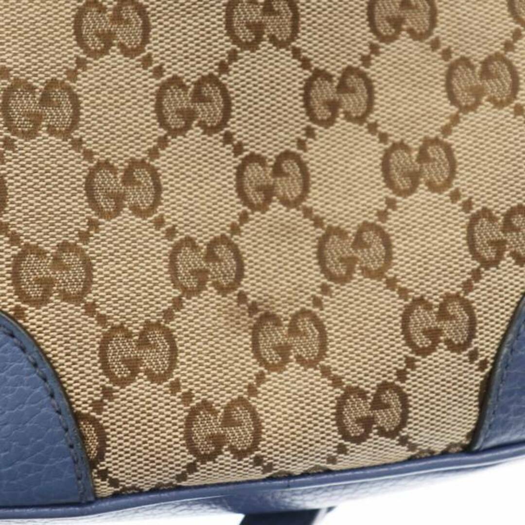 Gucci(グッチ)のグッチ GUCCI GGキャンバス レザー ショルダー バッグ ブラウン ブルー レディースのバッグ(ショルダーバッグ)の商品写真