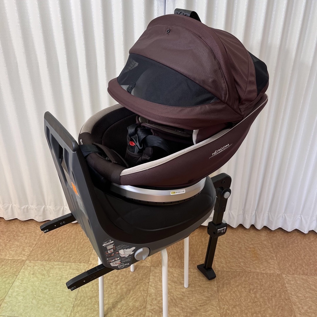 クリーニング済☆綺麗☆ コンビ ネルーム ISOFIX エッグショック ブラウン-