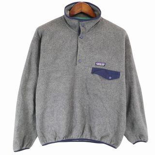 パタゴニア(patagonia)のpatagonia パタゴニア スナップT SYNCHILLA シンチラ フリースジャケット アウトドア キャンプ 防寒 グレー (メンズ S) 中古 古着 O6424(その他)