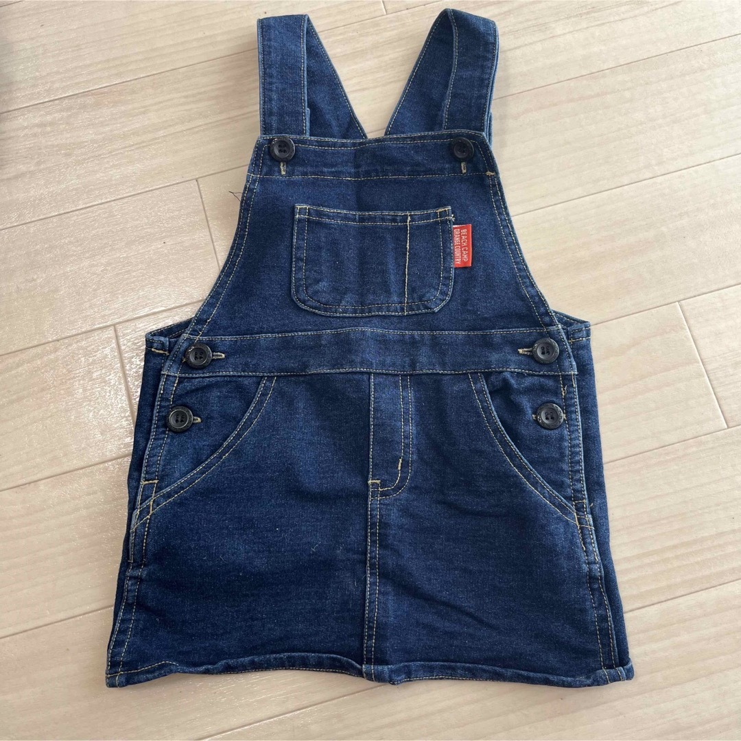 オーバーオール スカート 女の子 子ども服 キッズ/ベビー/マタニティのキッズ服女の子用(90cm~)(スカート)の商品写真