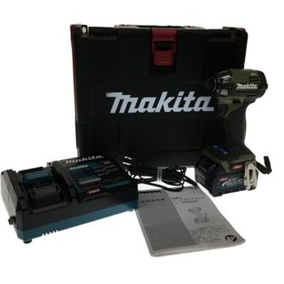 マキタ(Makita)の△△MAKITA マキタ 40v 充電式インパクトドライバ　（充電器　バッテリー×1） TD002G オリーブ(その他)