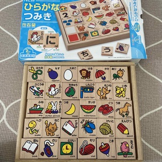 クモン(KUMON)のくもん　ひらがなつみき(あいうえお表付き)(知育玩具)