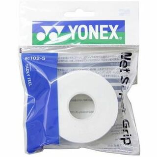 ヨネックス(YONEX)のヨネックス　ウェットスーパーグリップAC102-5 詰め替え用［5本入］ホワイト(バドミントン)