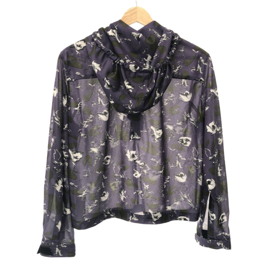 TOGA(トーガ)のTOGA PULLA トーガ プルラ 19AW Print mix hoodie shirt 総柄プリントフーディーシャツ パープル 36 レディースのトップス(シャツ/ブラウス(長袖/七分))の商品写真