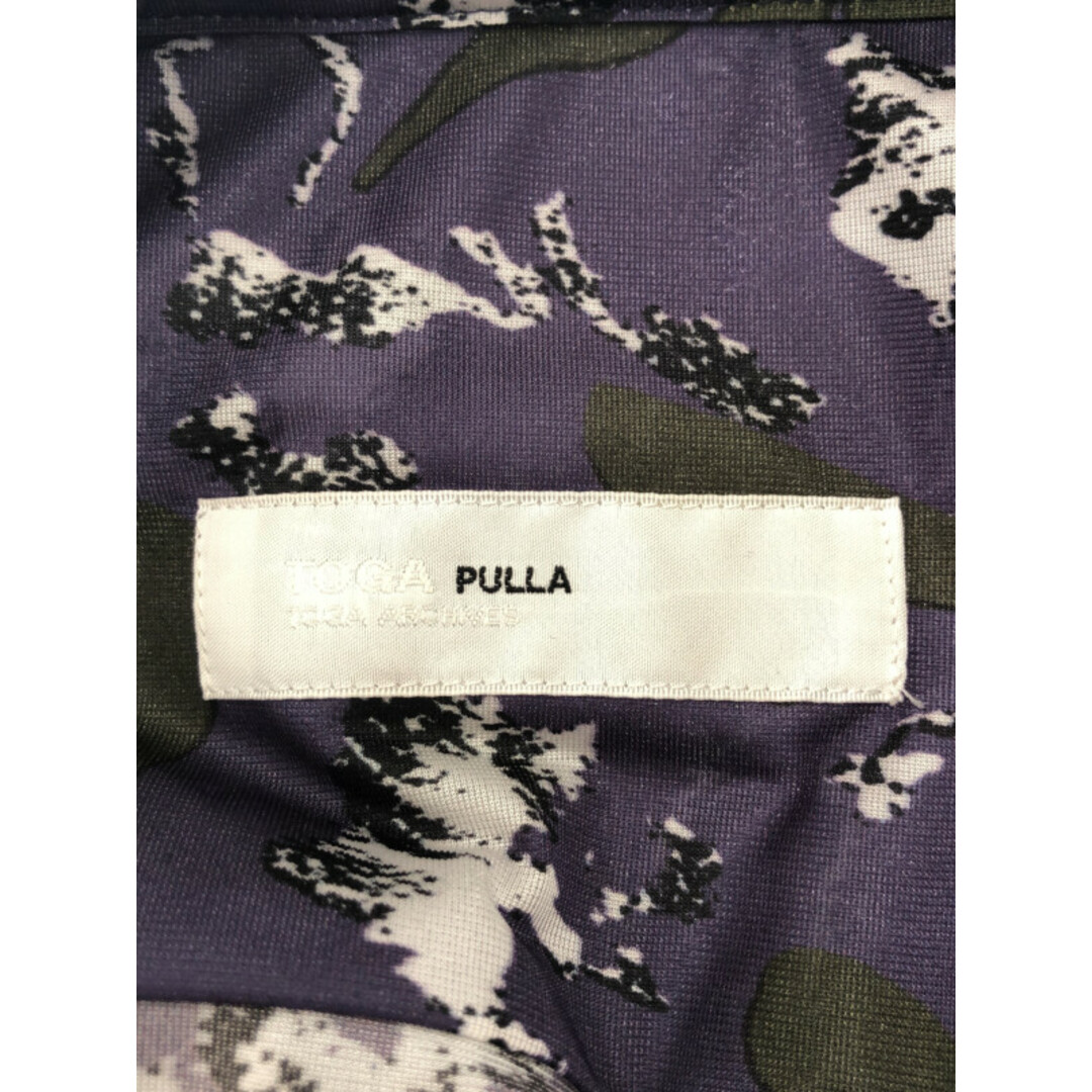 TOGA(トーガ)のTOGA PULLA トーガ プルラ 19AW Print mix hoodie shirt 総柄プリントフーディーシャツ パープル 36 レディースのトップス(シャツ/ブラウス(長袖/七分))の商品写真