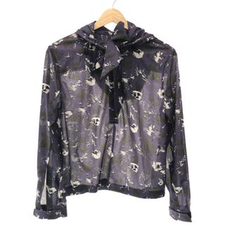 トーガ(TOGA)のTOGA PULLA トーガ プルラ 19AW Print mix hoodie shirt 総柄プリントフーディーシャツ パープル 36(シャツ/ブラウス(長袖/七分))