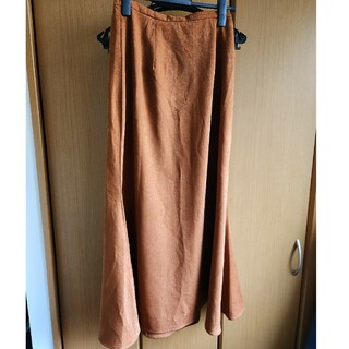 エディットコロン(EDIT COLOGNE)のマーメイドスカート タイトスカート ベロア ブラウン 栗色(ロングスカート)