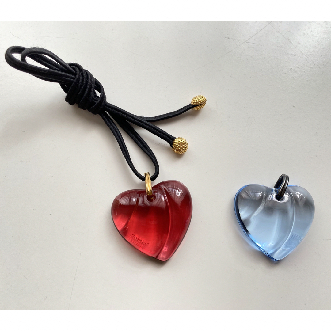 ☆美品☆ バカラ ハート ネックレス ペンダント ペンダントトップ 2点- ☆美品☆ バカラ ハート ネックレス ペンダント ペンダントトップ 2点-