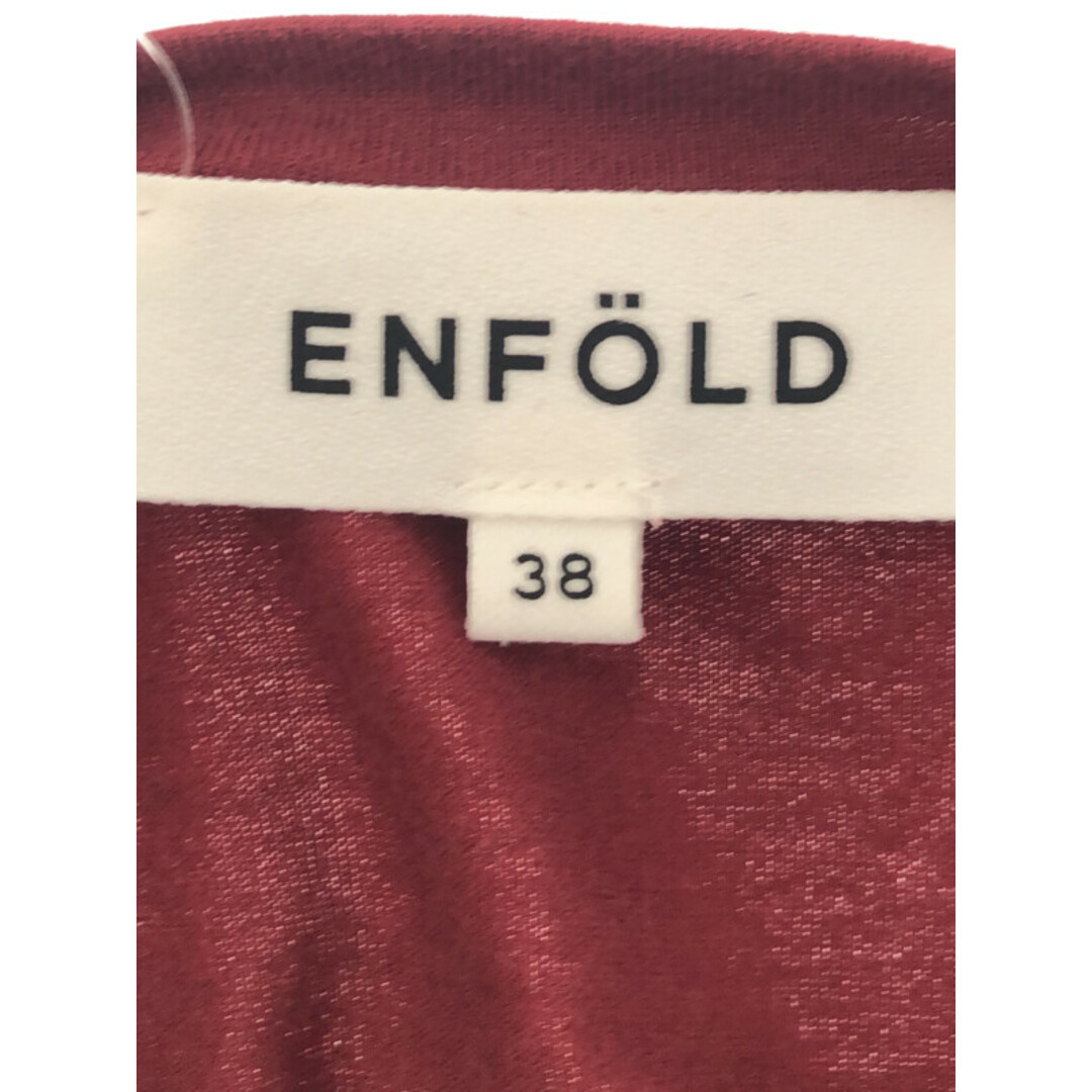 ENFOLD(エンフォルド)のENFOLD エンフォルド 20AW スビン天竺 アシンメオーバルTシャツ レッド系 38 レディースのトップス(Tシャツ(半袖/袖なし))の商品写真