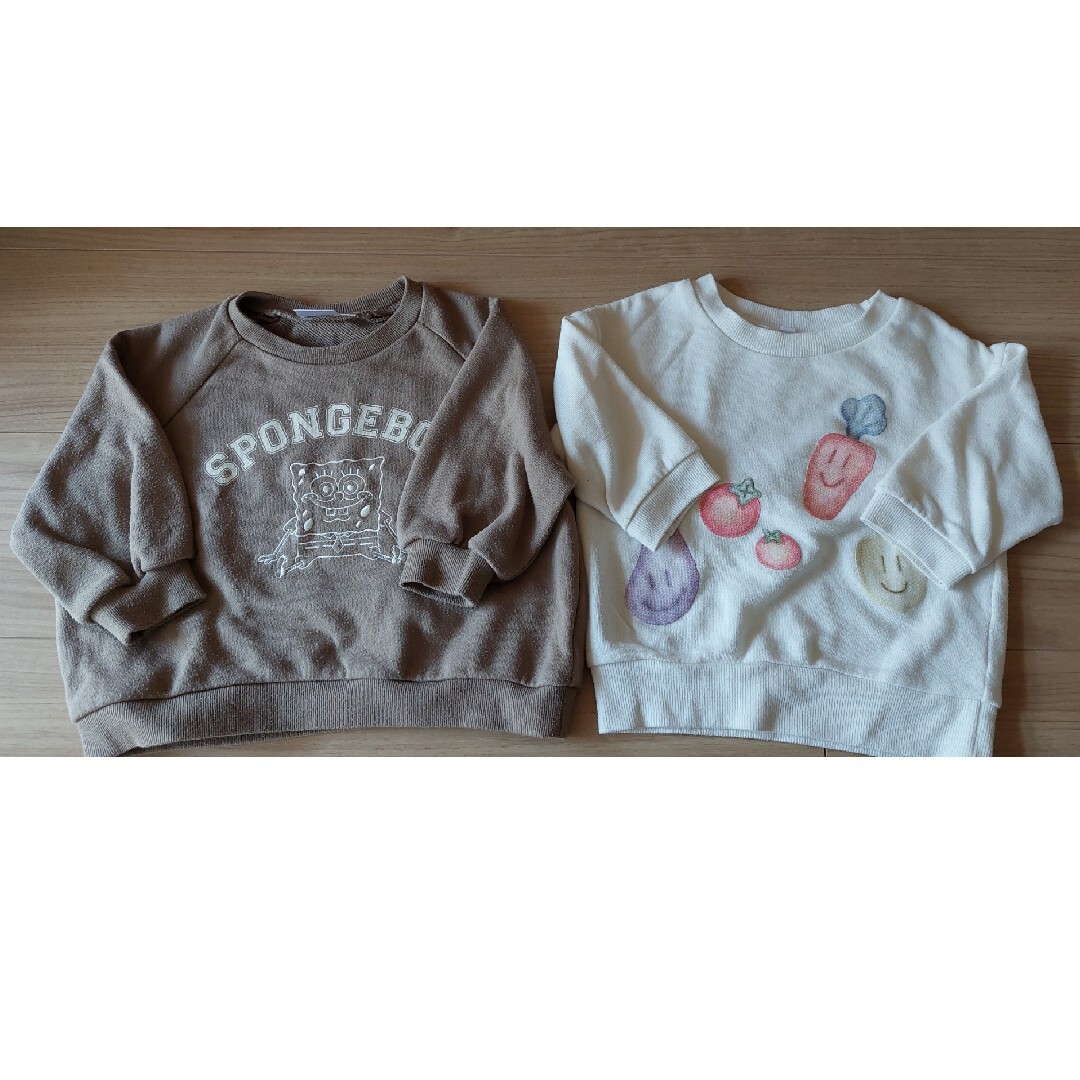 トレーナー　サイズ90と80 キッズ/ベビー/マタニティのキッズ服男の子用(90cm~)(Tシャツ/カットソー)の商品写真