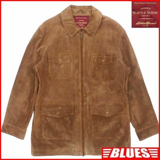 エディーバウアー(Eddie Bauer)のエディーバウアー レザーステンカラーコート M 本革 ジャケット NR3488(ステンカラーコート)