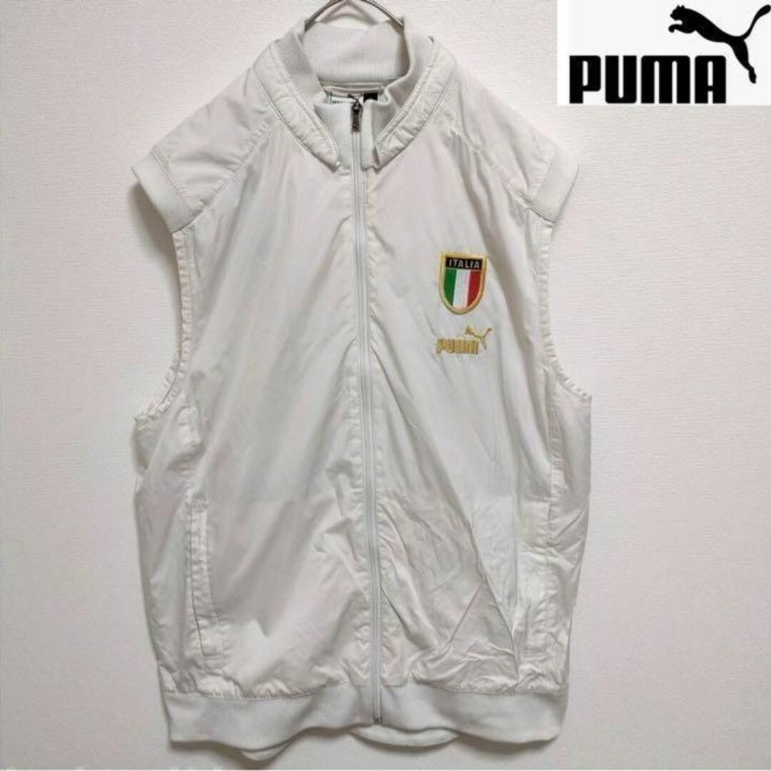 PUMA(プーマ)のPUMA ITALIA ナイロンベスト L ホワイト プーマ スポーツ/アウトドアのゴルフ(ウエア)の商品写真