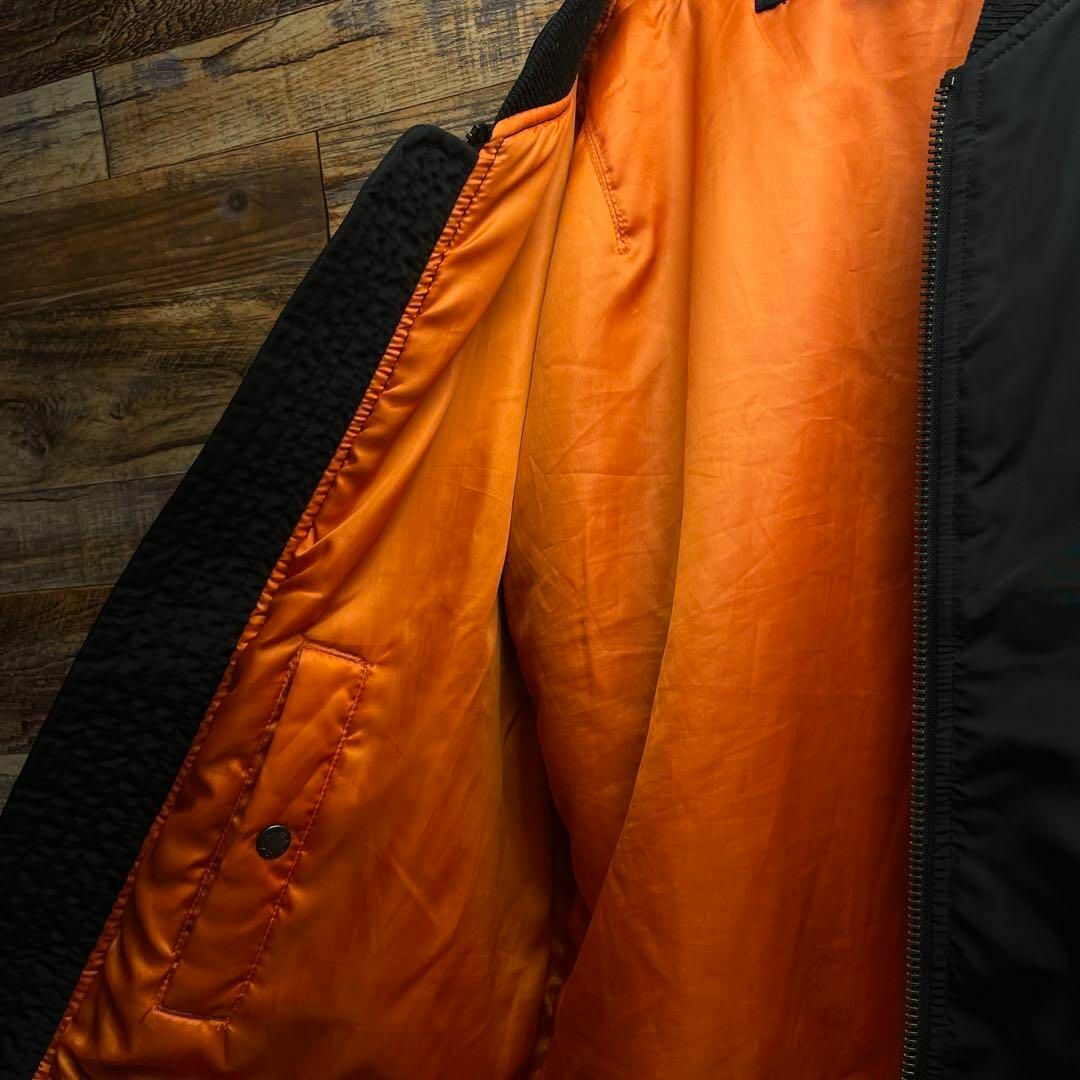 AVIREX(アヴィレックス)のAVIREXアビレックスMA-1フライトジャケット黒ブラックxl古着刺繍ma1 メンズのジャケット/アウター(フライトジャケット)の商品写真