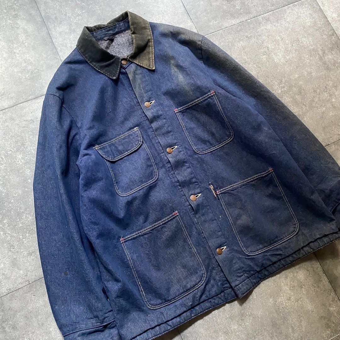 Wrangler - 70s ラングラー カバーオール 濃紺 ブランケット付き Wrangler - 70s ラングラー カバーオール 濃紺 ブランケット付き