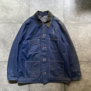 ラングラー(Wrangler)の70s ラングラー カバーオール 濃紺 ブランケット付き 台襟 46 USA製(カバーオール)