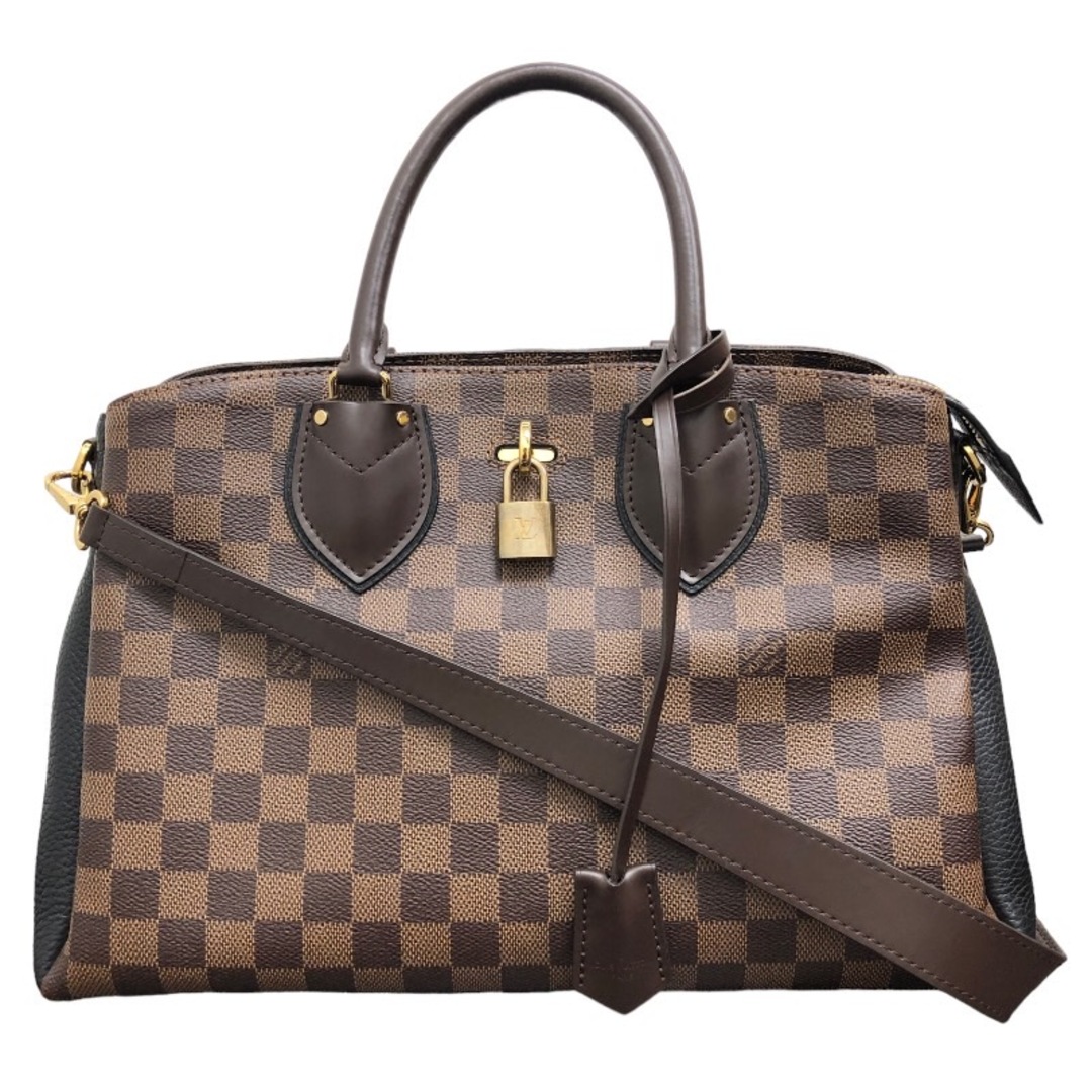 ルイ・ヴィトン LOUIS VUITTON ノルマンディー N41487 ブラウン/ブラック ダミエキャンバス レディース ハンドバッグ約94cm内側