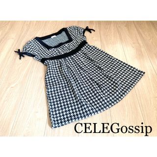 CELE Gossip　千鳥格子　チュニック　ロングトップス　ミニワンピース(チュニック)