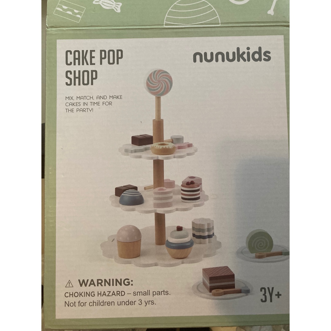 nunukids 木製 ケーキタワー ケーキセット  アフタヌーンティー