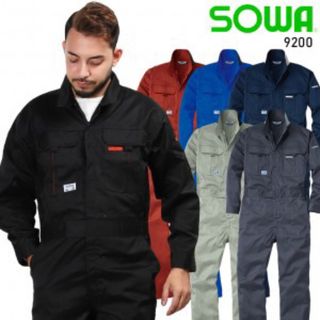 SOWA - 作業服 桑和SOWA 9200 作業服つなぎ 混紡　4L