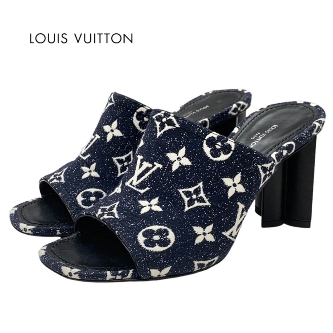 LOUIS VUITTON(ルイヴィトン)のルイヴィトン LOUIS VUITTON シルエットライン サンダル 靴 シューズ デニム ネイビー モノグラム レディースの靴/シューズ(サンダル)の商品写真