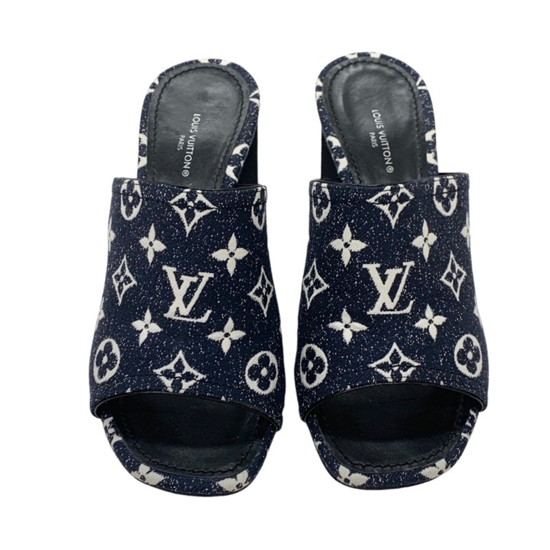 LOUIS VUITTON(ルイヴィトン)のルイヴィトン LOUIS VUITTON シルエットライン サンダル 靴 シューズ デニム ネイビー モノグラム レディースの靴/シューズ(サンダル)の商品写真