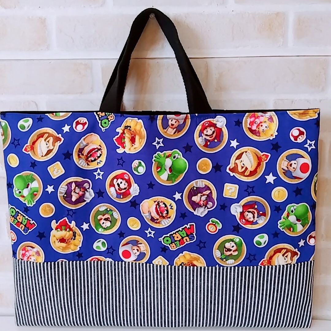 ハンドメイド🌟マリオ🌟レッスンバッグ＆上靴入れ🌟 キッズ/ベビー/マタニティのこども用バッグ(レッスンバッグ)の商品写真