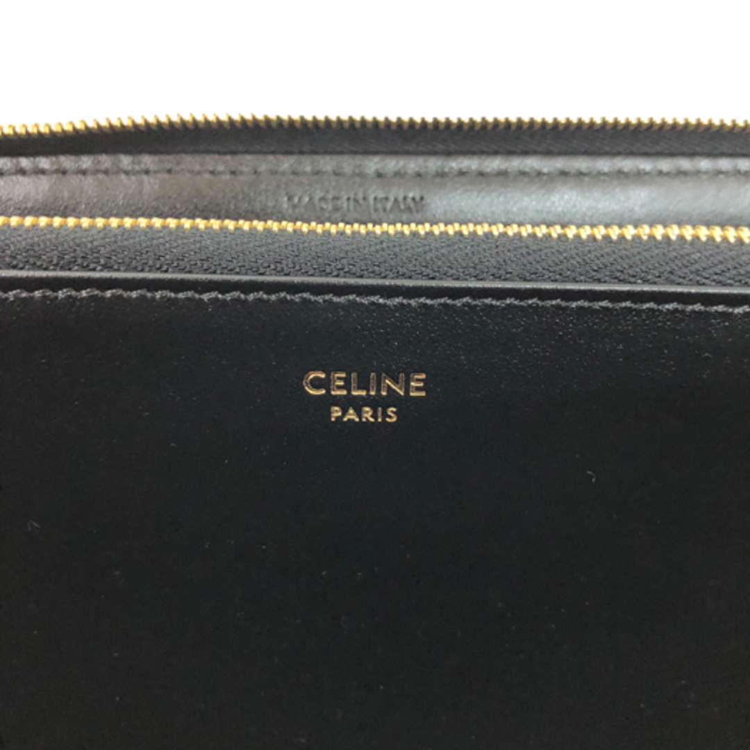 celine(セリーヌ)のセリーヌ ラージ ジップド ウォレット キルティングレザー ブラック レディースのファッション小物(財布)の商品写真