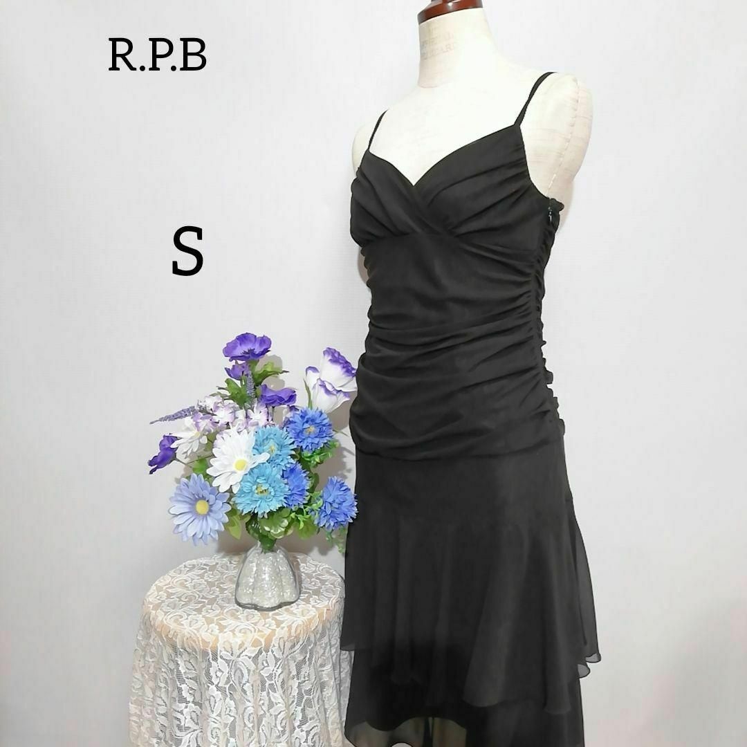 R.P.B 膝丈ドレス　ワンピース　Sサイズ　黒色