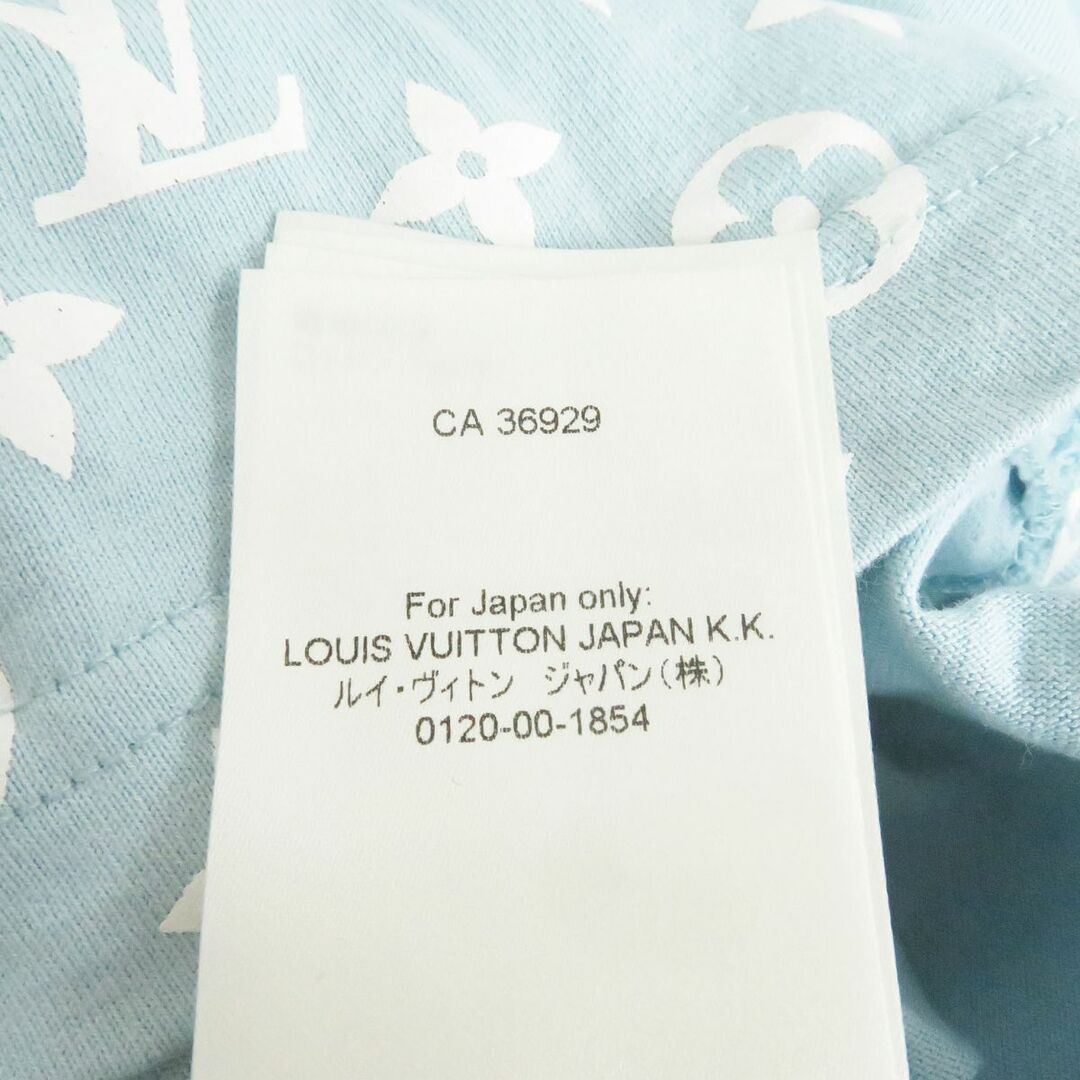 美品□2023年製 LOUIS VUITTON/ルイヴィトン 1AATQM LVSE モノグラムグラディエント 半袖Tシャツ/カットソー ブルーシエル L 伊製 正規品 9