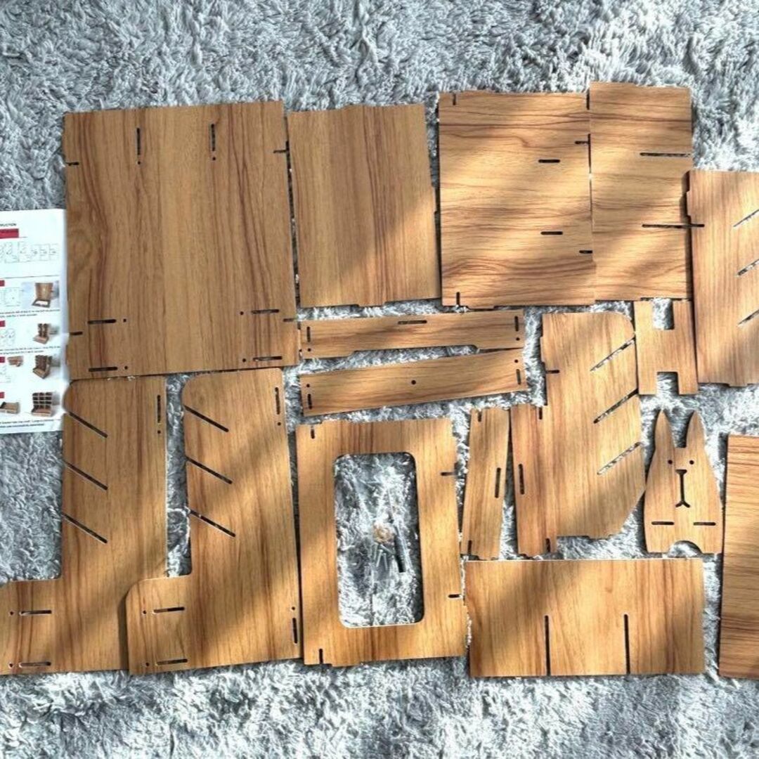 木製 デスク 卓上 ブラウン ペン立て 収納ラック 文房具 引き出し付き 組立式 - 6