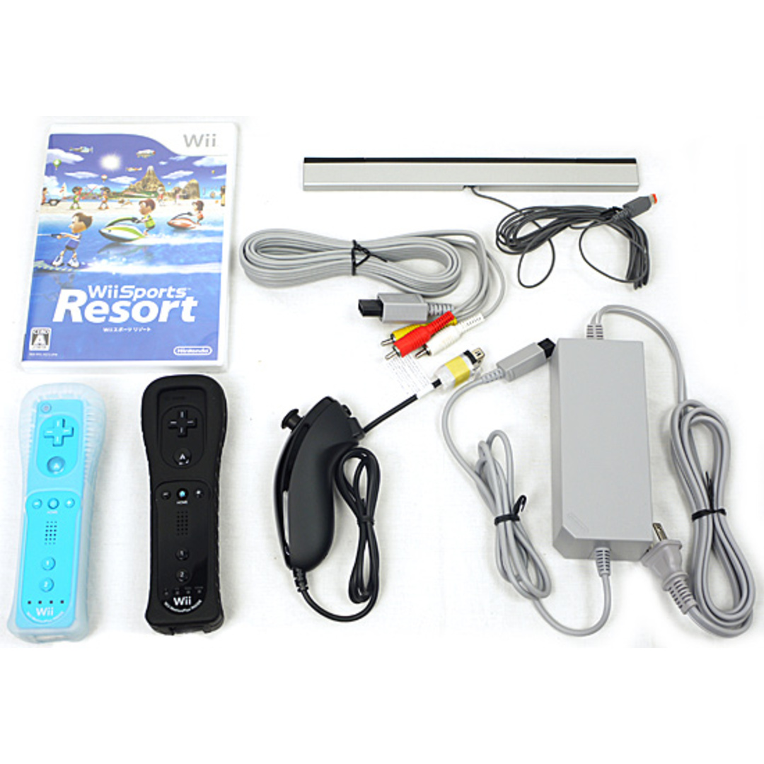 Wii - 任天堂 Wii本体 クロ リモコンプラス＆リゾート同梱版 外箱